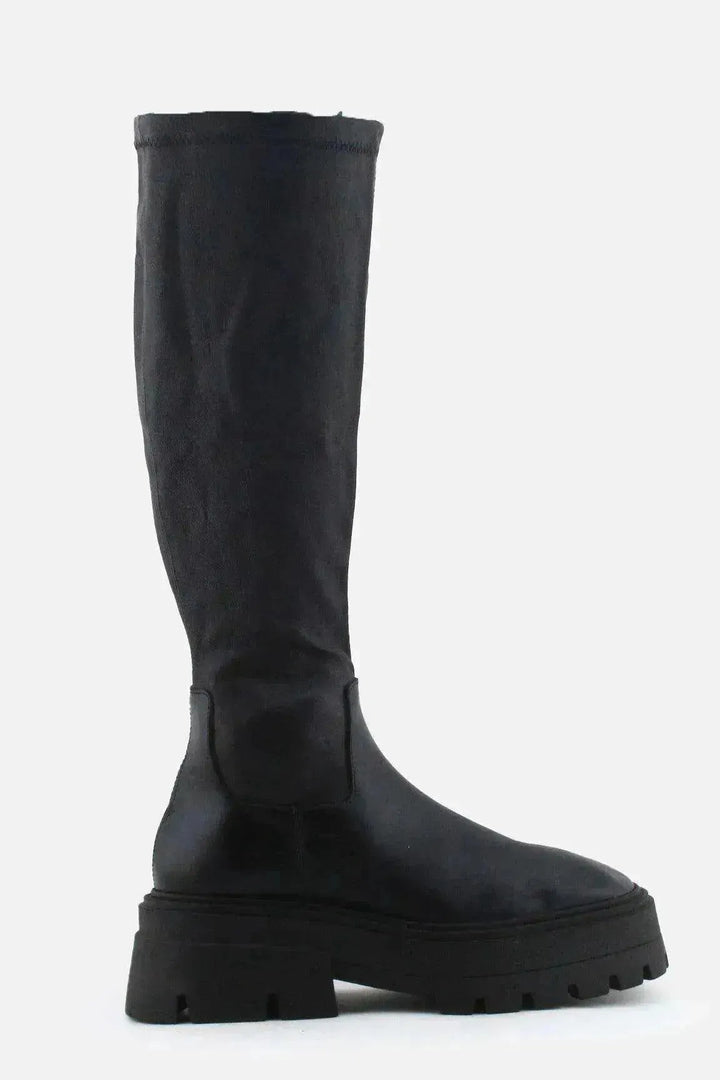Zara Zipper Knee High Boots | 100% Authentic Leather - sundaybazar