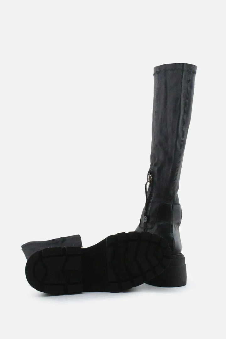 Zara Zipper Knee High Boots | 100% Authentic Leather - sundaybazar