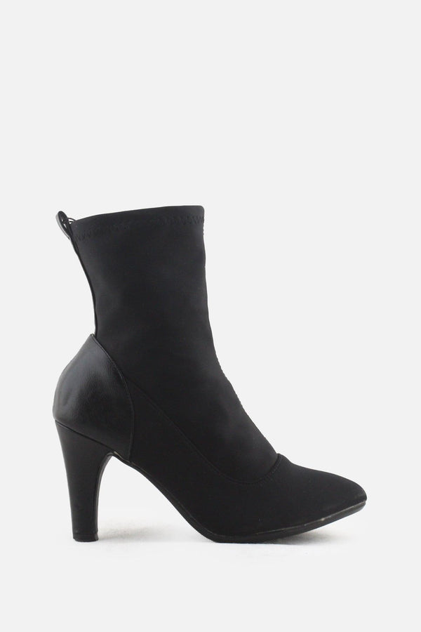 Baller Stiletto Heels Sock Boots | Textile