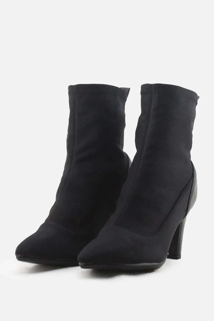 Baller Stiletto Heels Sock Boots | Textile - sundaybazar