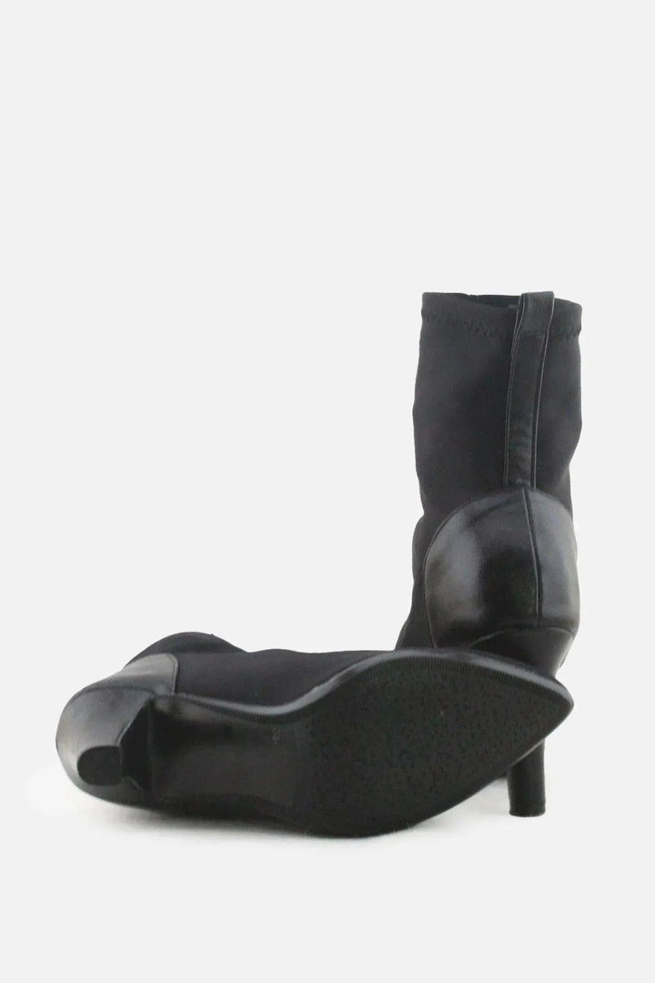 Baller Stiletto Heels Sock Boots | Textile - sundaybazar