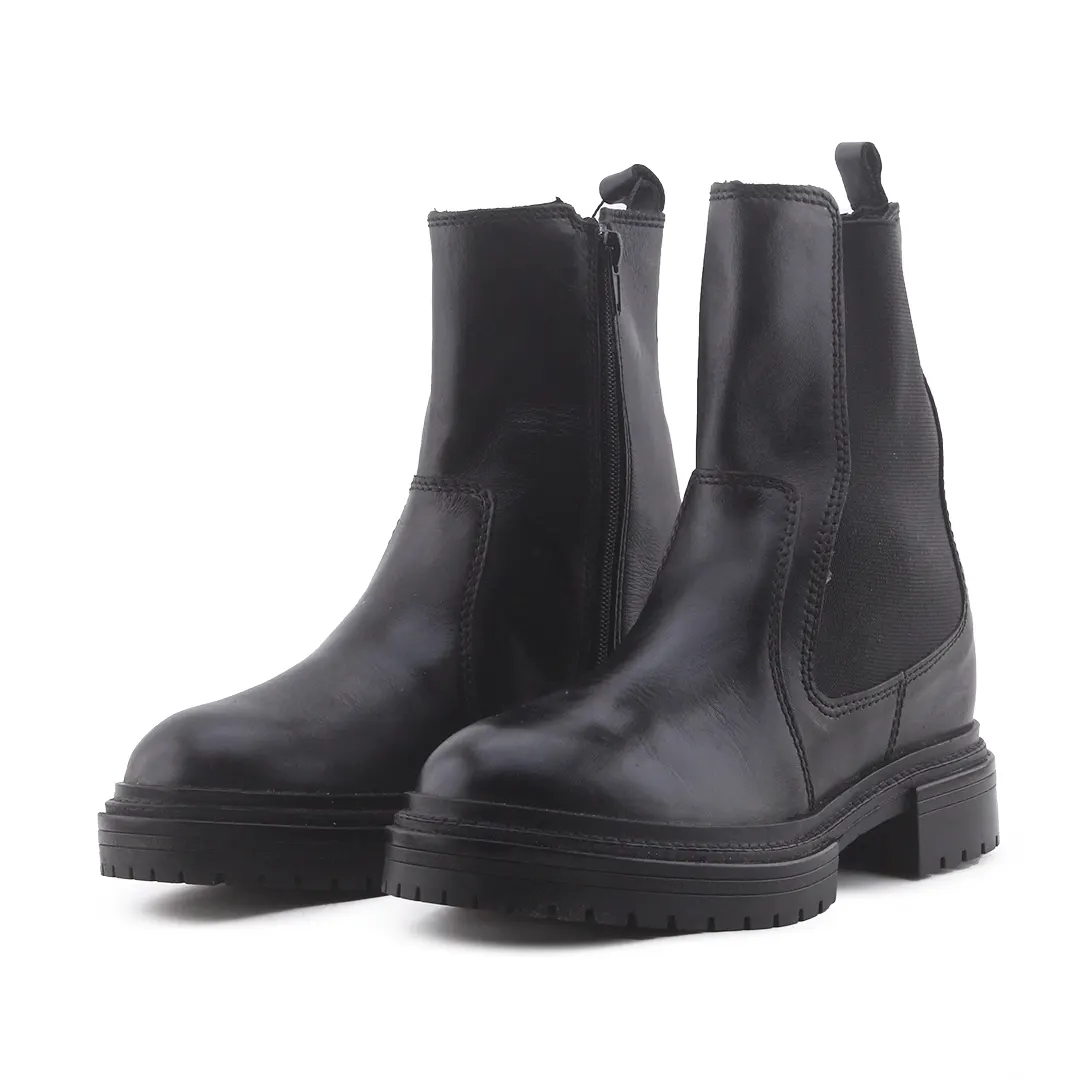 Zara Stretchable Zipper Ankle Boot | 100% Authentic Leather