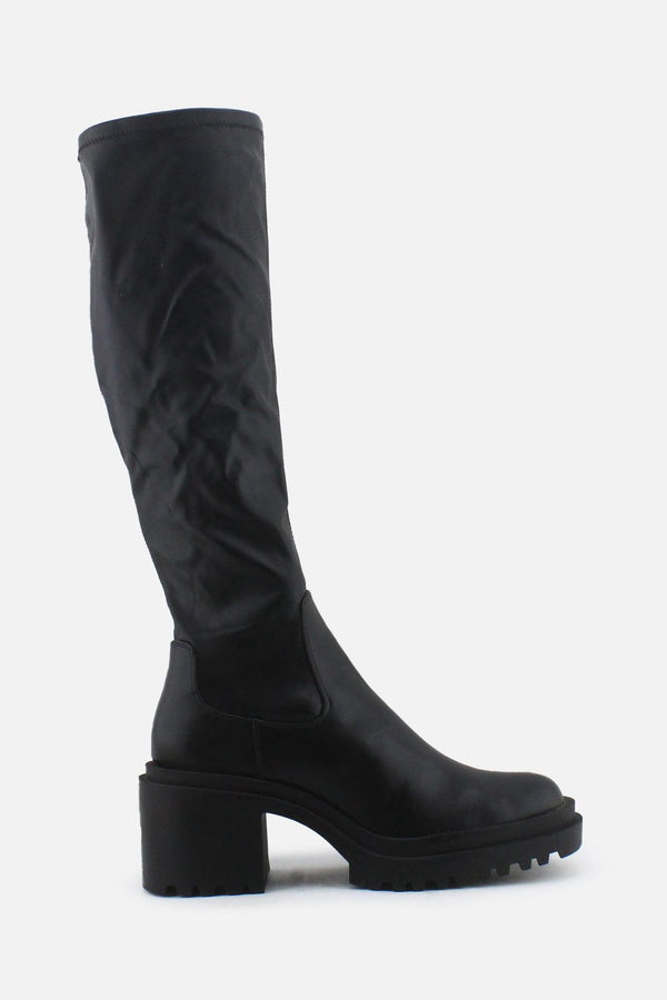 Zara Zipper Block Knee High Boots | 100% Authentic Leather