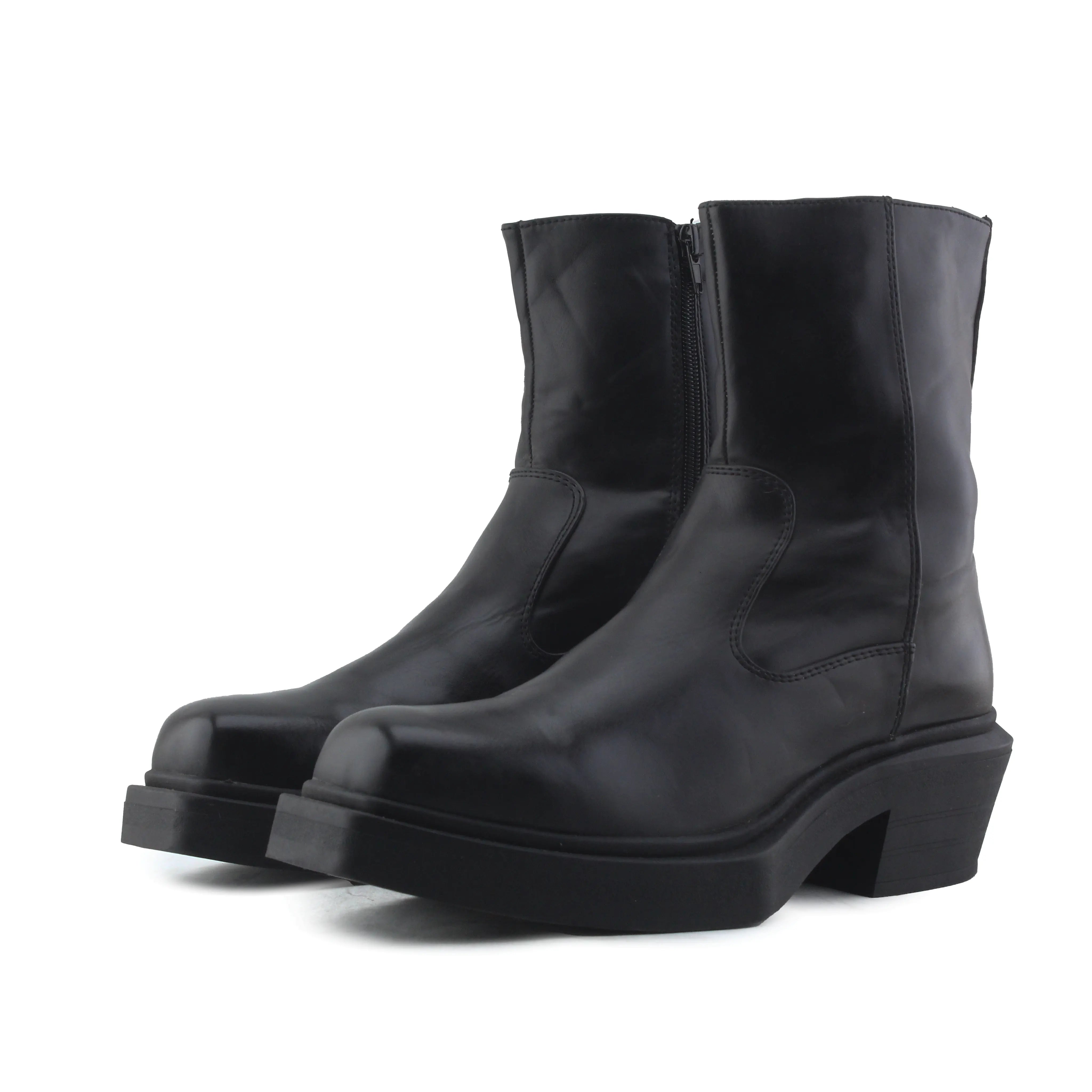 Bershka Zipper Ankle Boot | 100% Authentic Leather