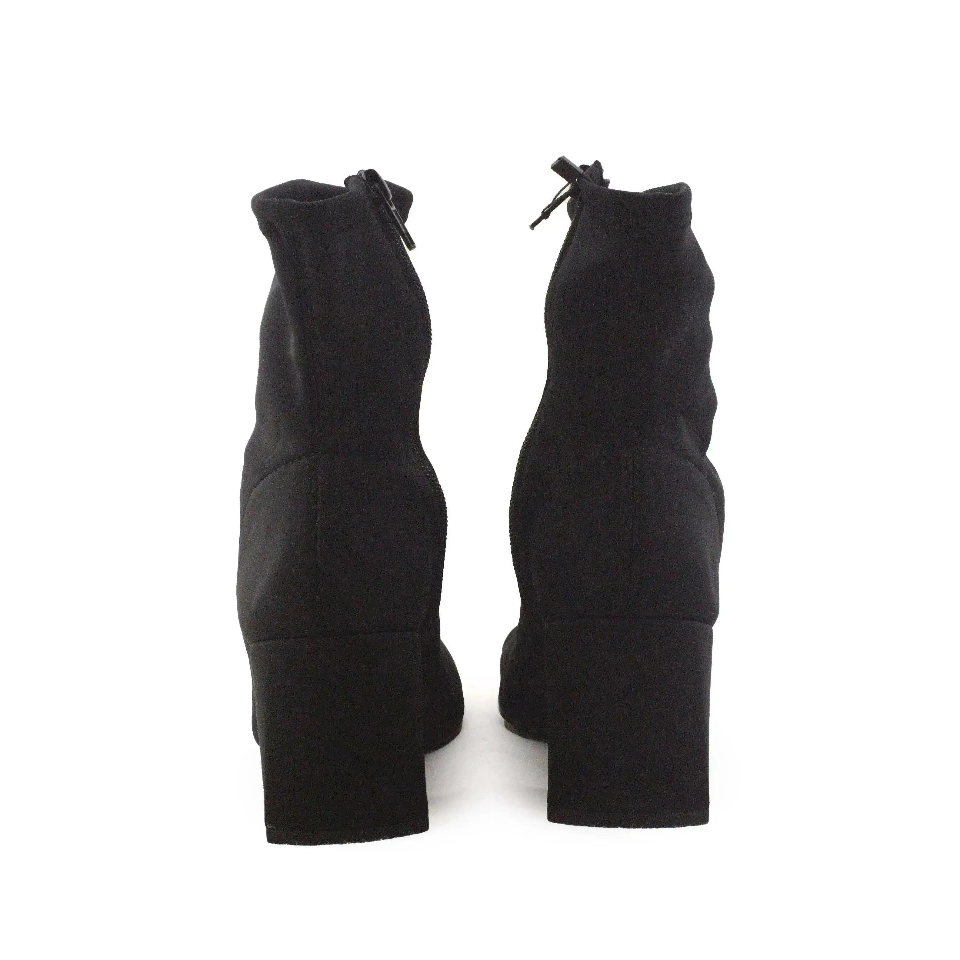 Zara Zipper Block Heels Sock Boots - sundaybazar