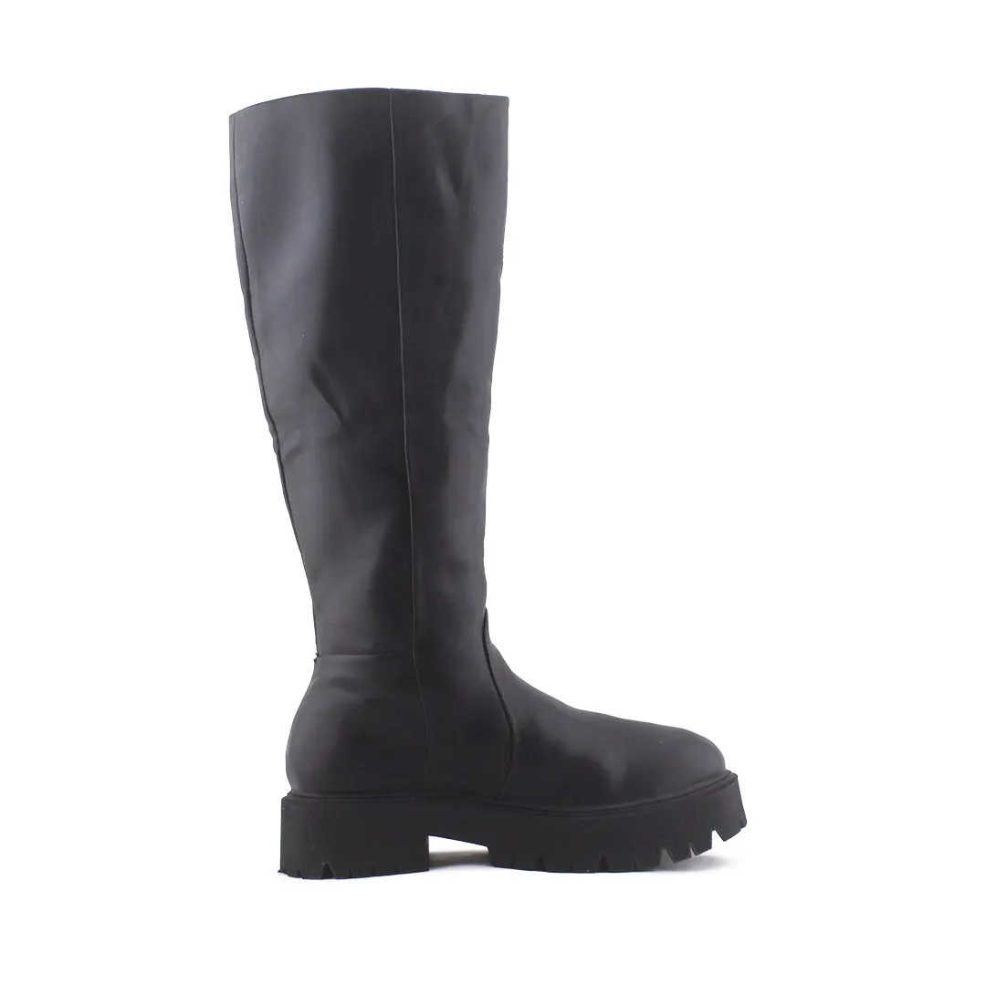 Bershka Zipper Knee High Boot | 100% Authentic Leather