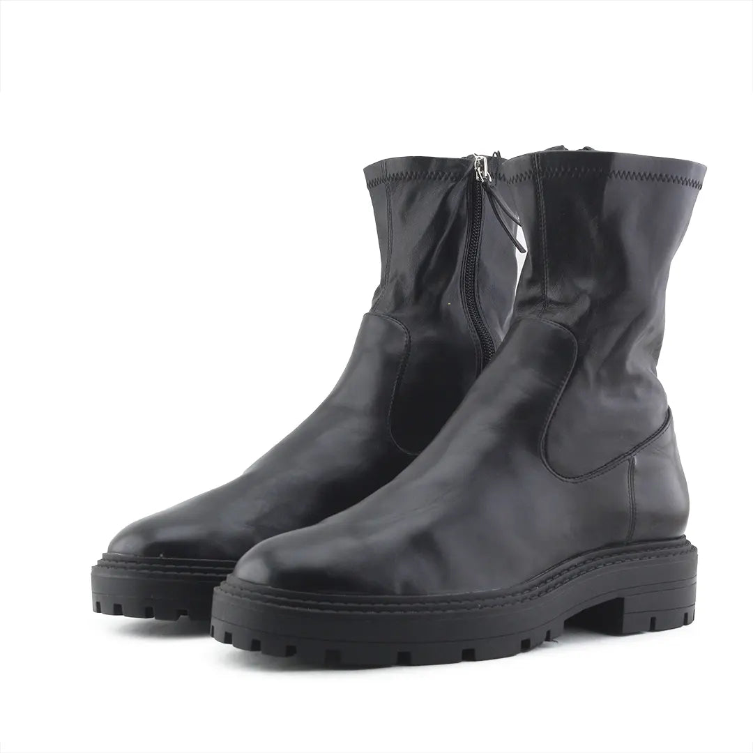 Zara Zipper Ankle Boot | 100% Authentic Leather