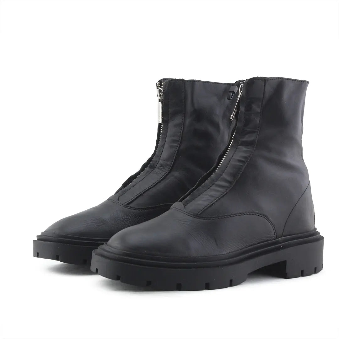 Zara Zipper Ankle Boot | 100% Authentic Leather