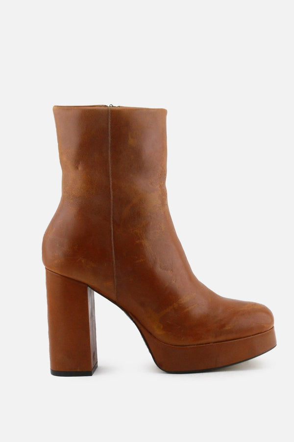 Zara Zipper Block Ankle Boots | 100% Authentic Leather