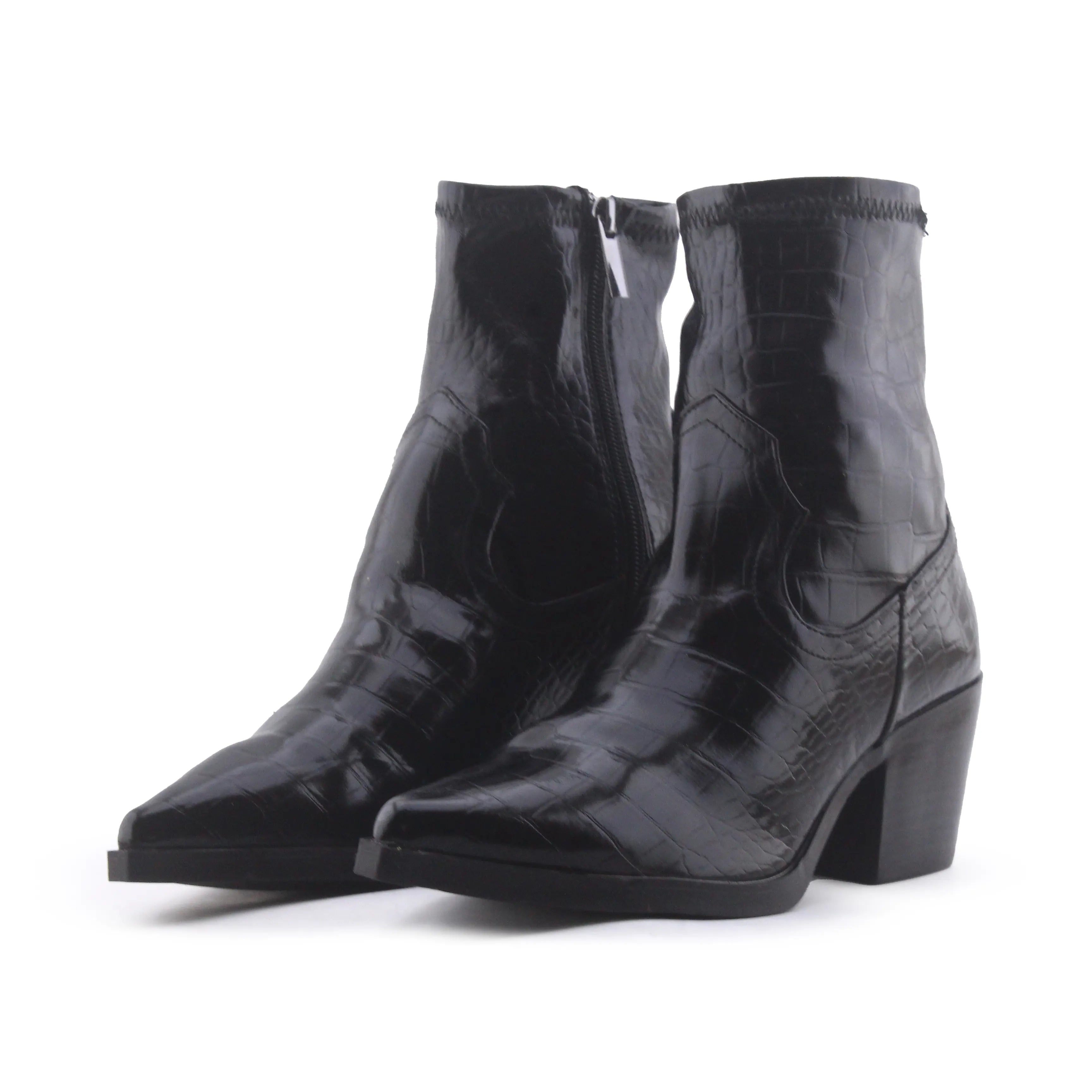 Bershka Zipper Ankle Boot | 100% Authentic Leather