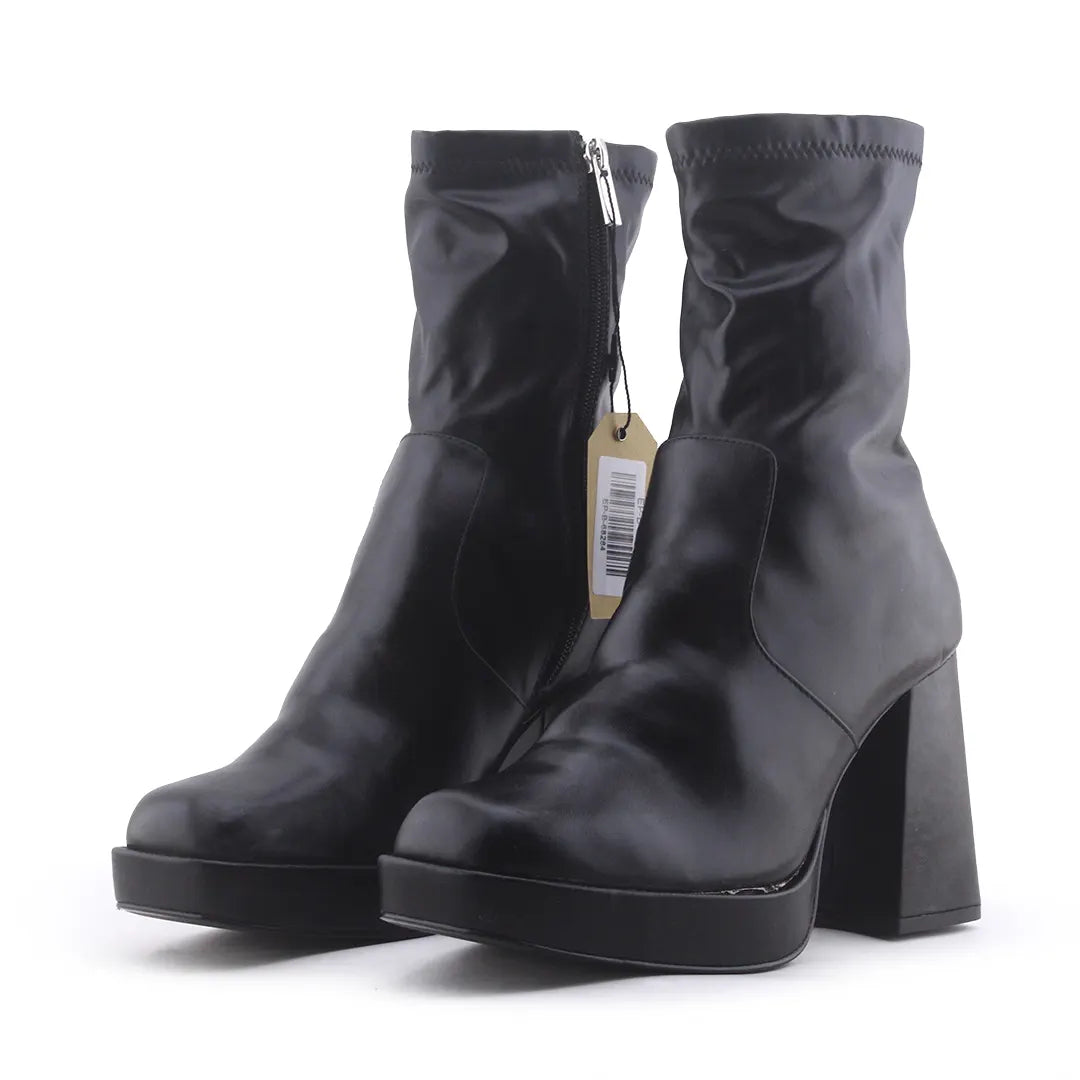 Pull & Bear Zipper Ankle Boot | 100% Authentic Leather