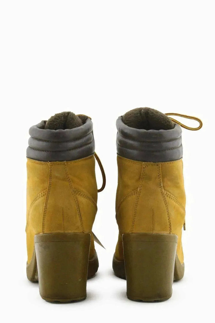European Brand Laces Block Ankle Boots | 100% Authentic Leather - sundaybazar