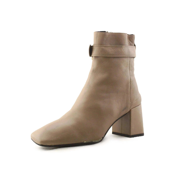Uterque Buckle Straps Block Heels Ankle Boots | 100% Authentic Leather - sundaybazar