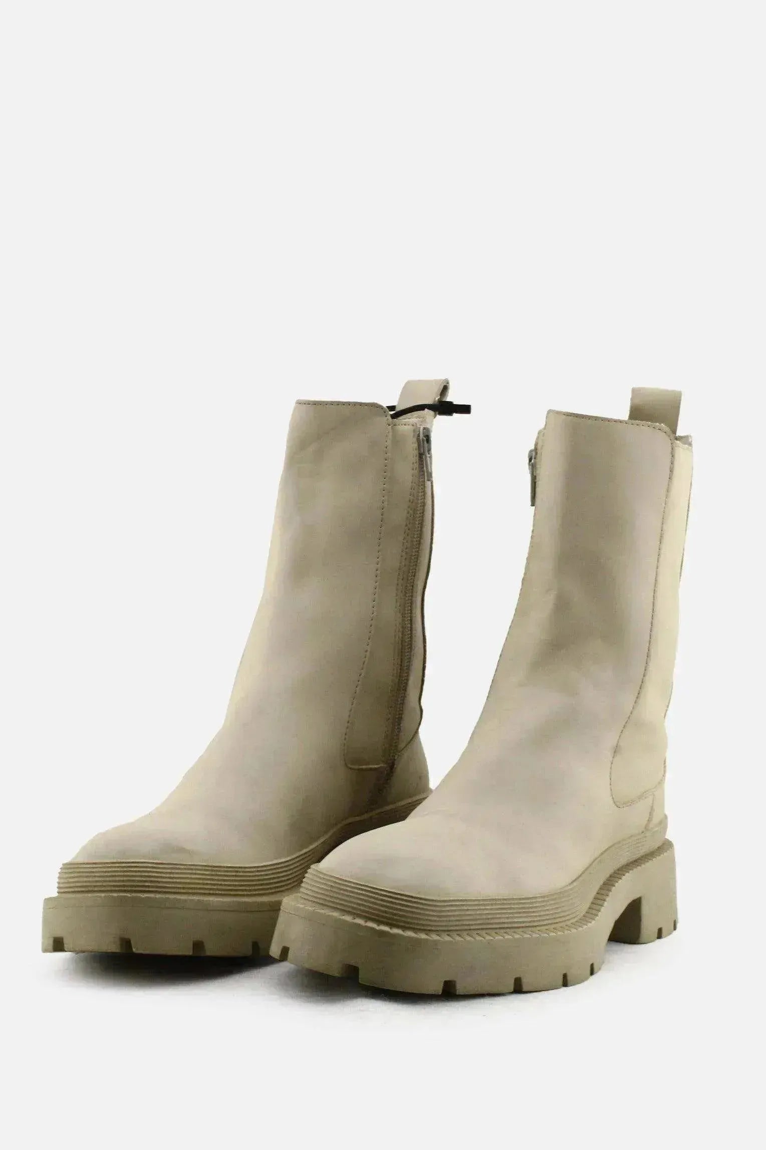 Zara Zipper Ankle Boots | 100% Authentic Leather - sundaybazar