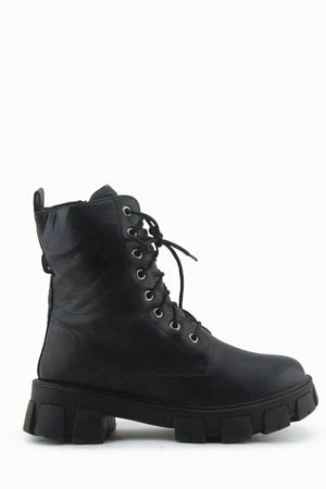 European Brand Zipper Laces Combat Ankle Boots | 100% Authentic Leather - sundaybazar