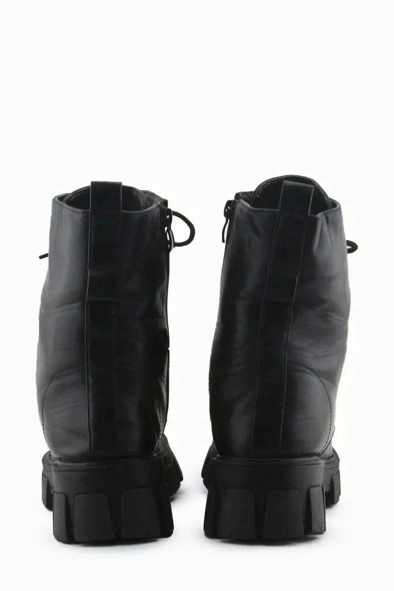European Brand Zipper Laces Combat Ankle Boots | 100% Authentic Leather - sundaybazar