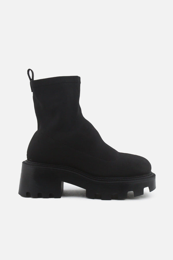 Zara Zipper Block Ankle Boots | Textile