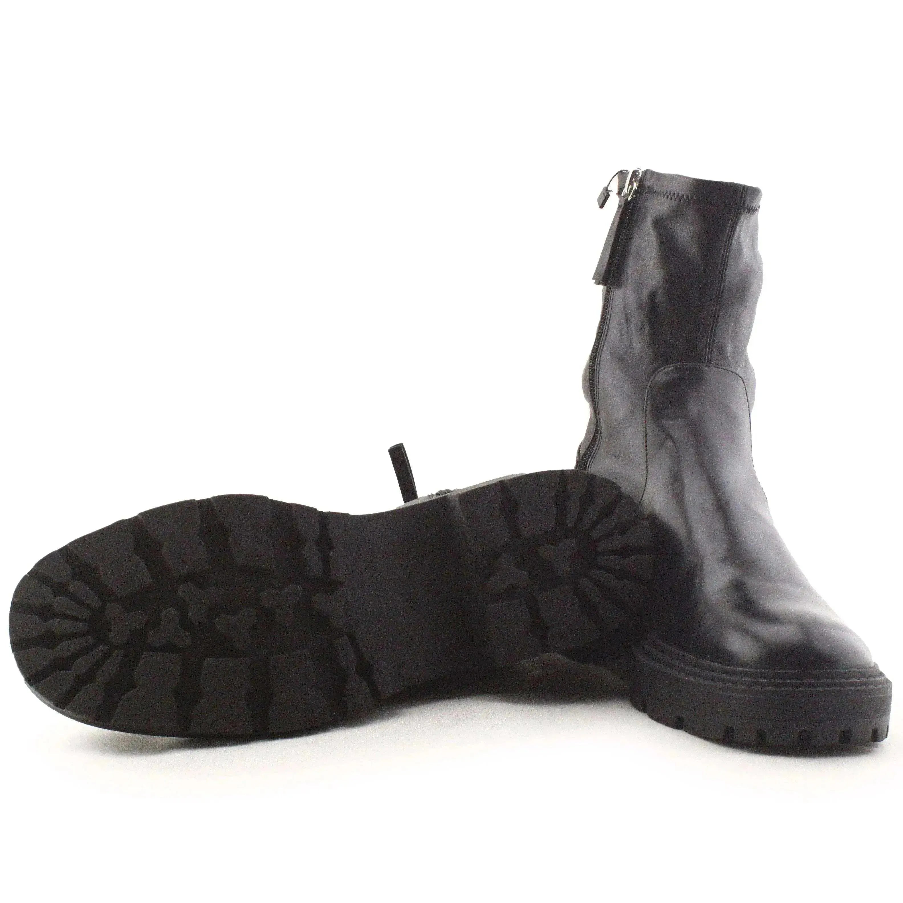Zara Zipper Ankle Boots | 100% Authentic leather - sundaybazar