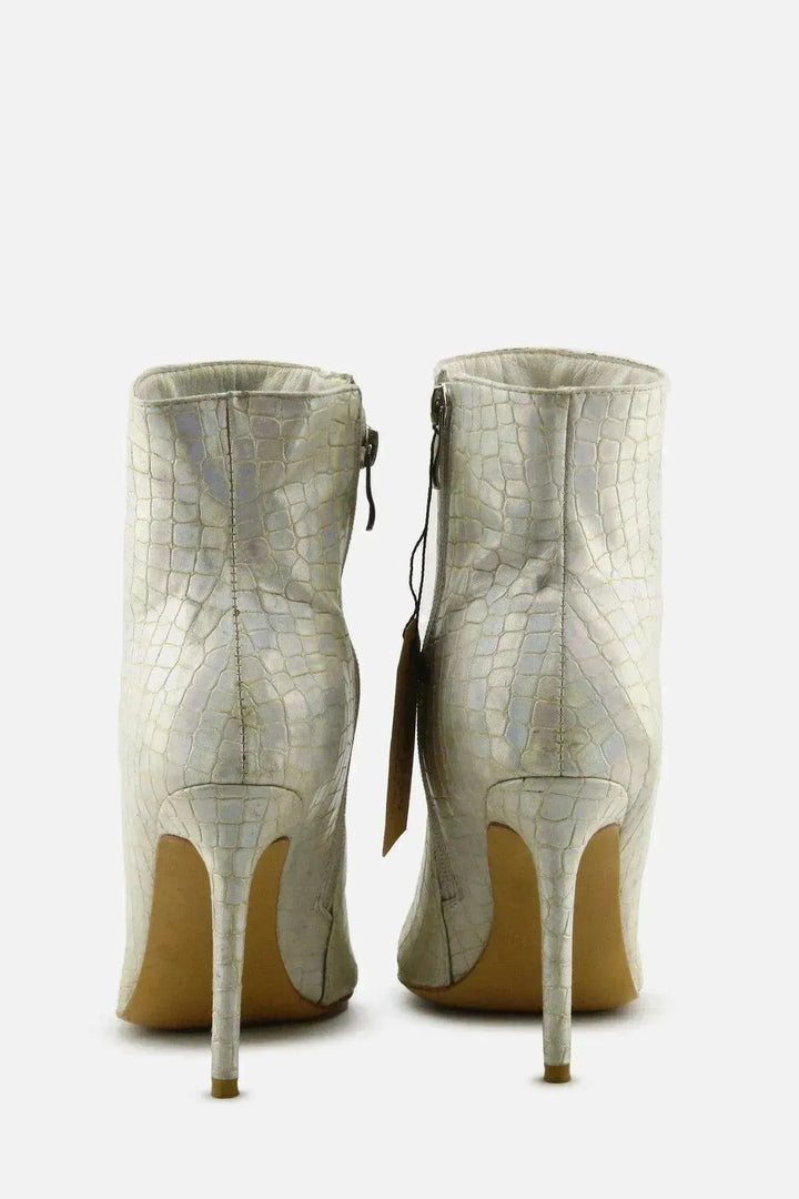 European Brand Zipper Stilettos Ankle Boots | 100% Synthetic Leather - sundaybazar