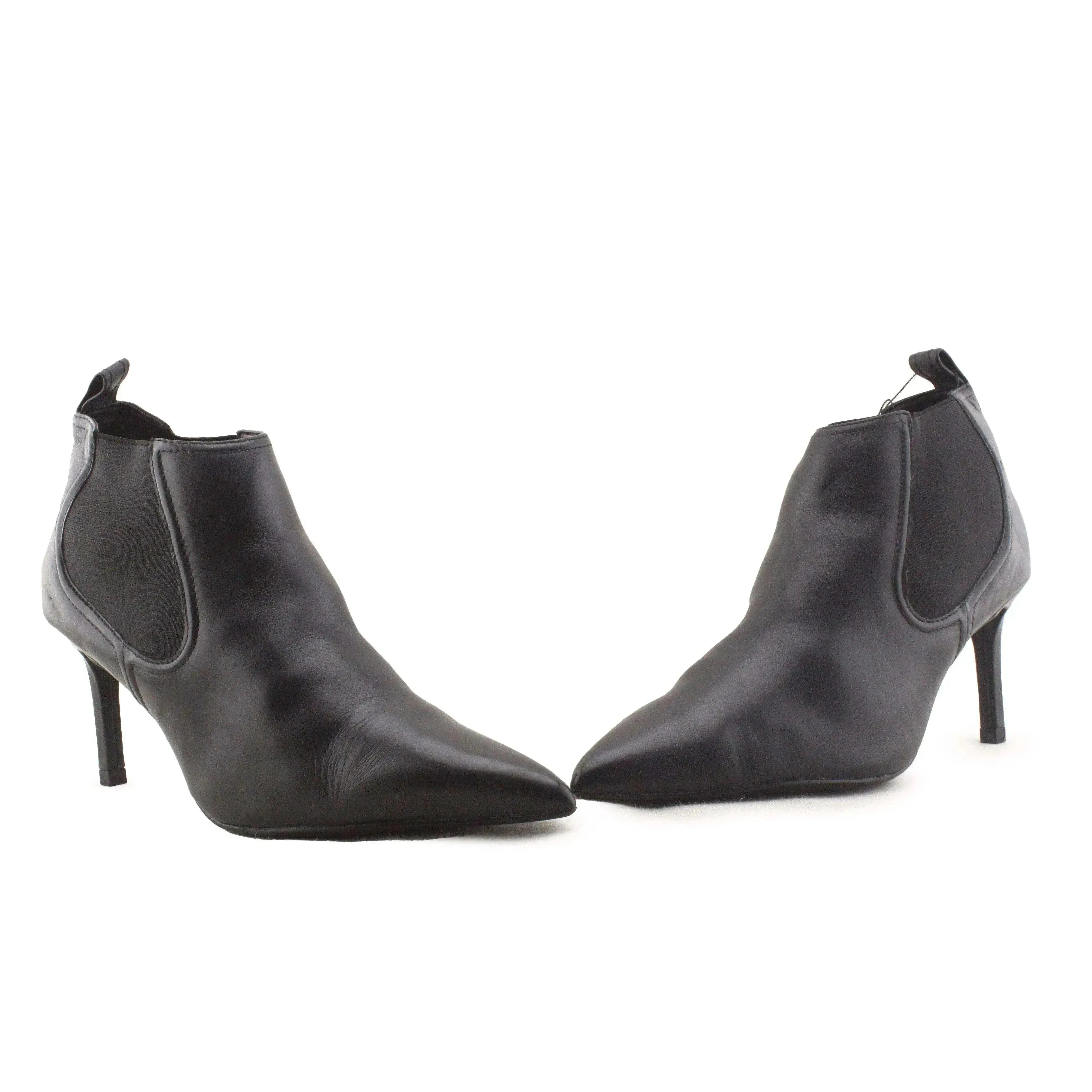 Zara Stretchable Stilettos Heels Ankle Boots | 100% Authentic leather - sundaybazar
