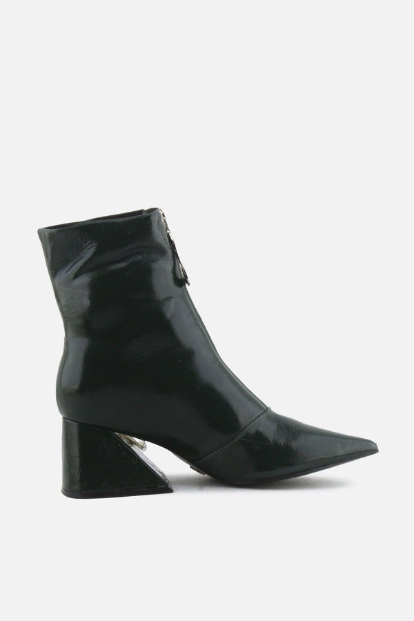 Lin Zipper Block Ankle Boots | 100% Synthetic Leather