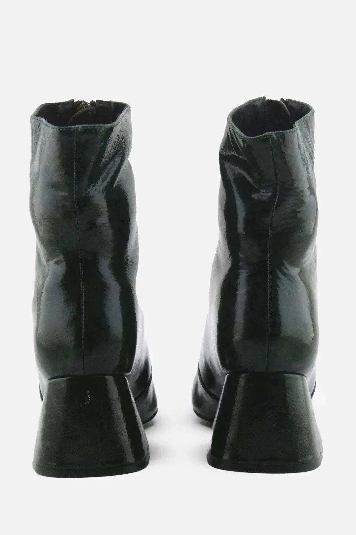 Lin Zipper Block Ankle Boots | 100% Synthetic Leather - sundaybazar