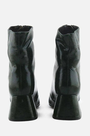 Lin Zipper Block Ankle Boots | 100% Synthetic Leather - sundaybazar