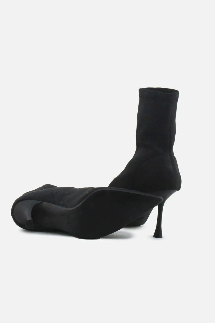 Zara Stretchable Stilettos Ankle Boots | Textile - sundaybazar