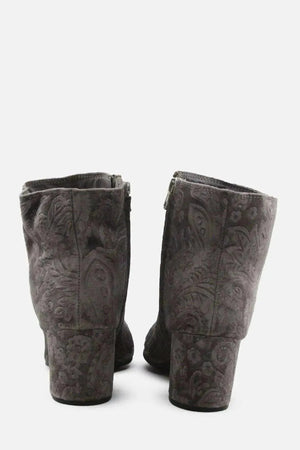 Zigisoho Zipper Block Ankle Boots | Textile - sundaybazar