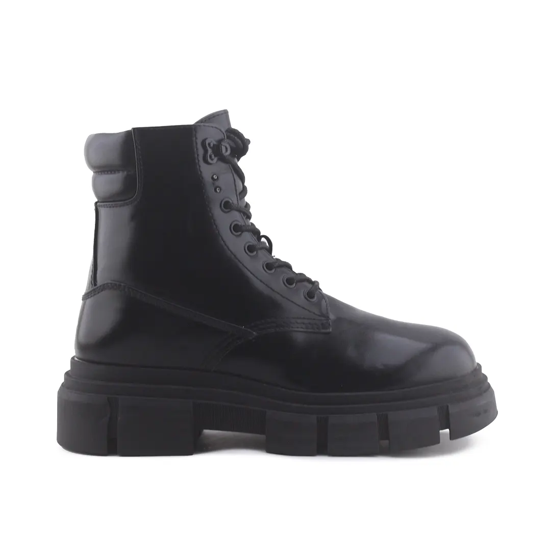 Zara Zipper Lace Up Ankle Boot | 100% Authentic Leather