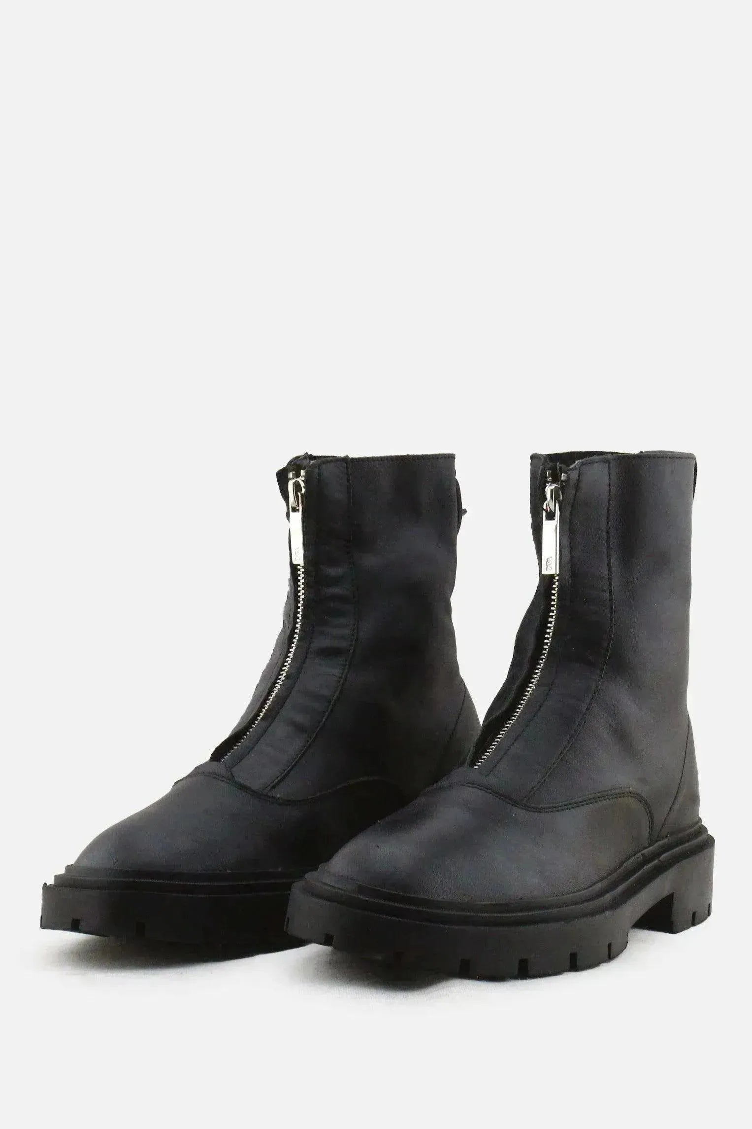 Zara Zipper Ankle Boots | 100% Authentic Leather - sundaybazar