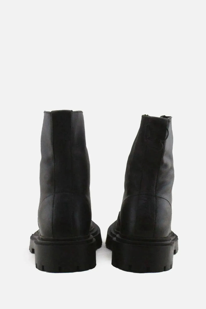 Zara Zipper Ankle Boots | 100% Authentic Leather - sundaybazar