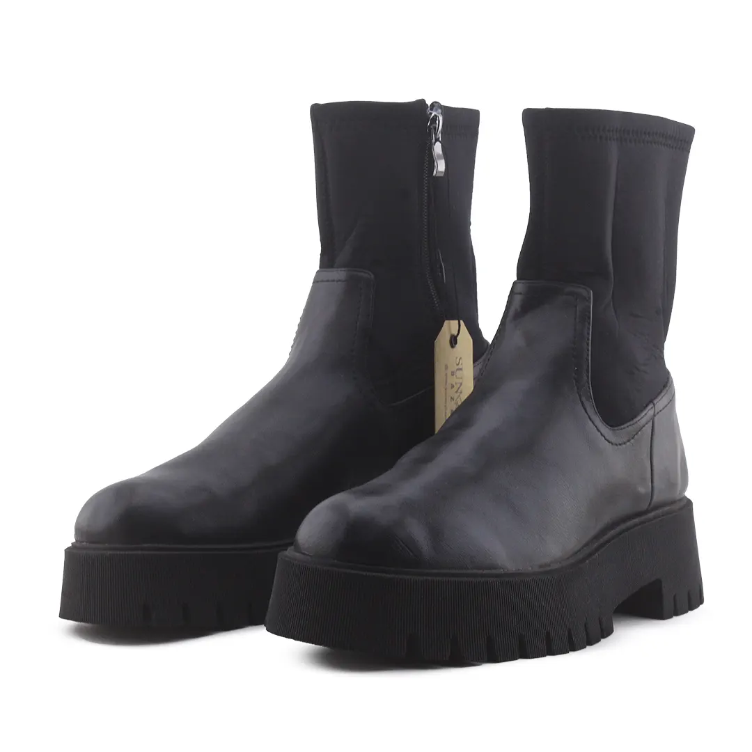 Stradivarius Zipper Ankle Boot | 100% Authentic Leather