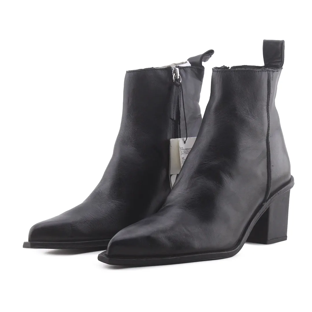Zara Zipper Ankle Boot | 100% Authentic Leather