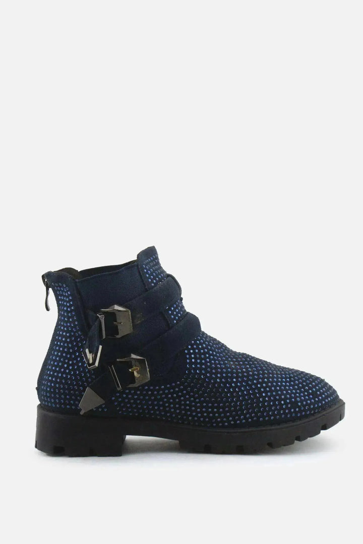 European Brand Zipper Buckle Straps Chelsea Ankle Boots | Suede - sundaybazar