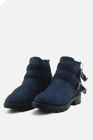 European Brand Zipper Buckle Straps Chelsea Ankle Boots | Suede - sundaybazar