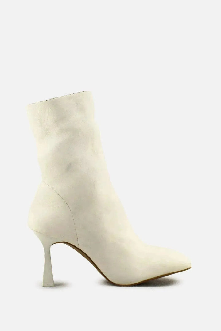 Zara Zipper Stilettos Heels Ankle Boots | 100% Authentic Leather - sundaybazar