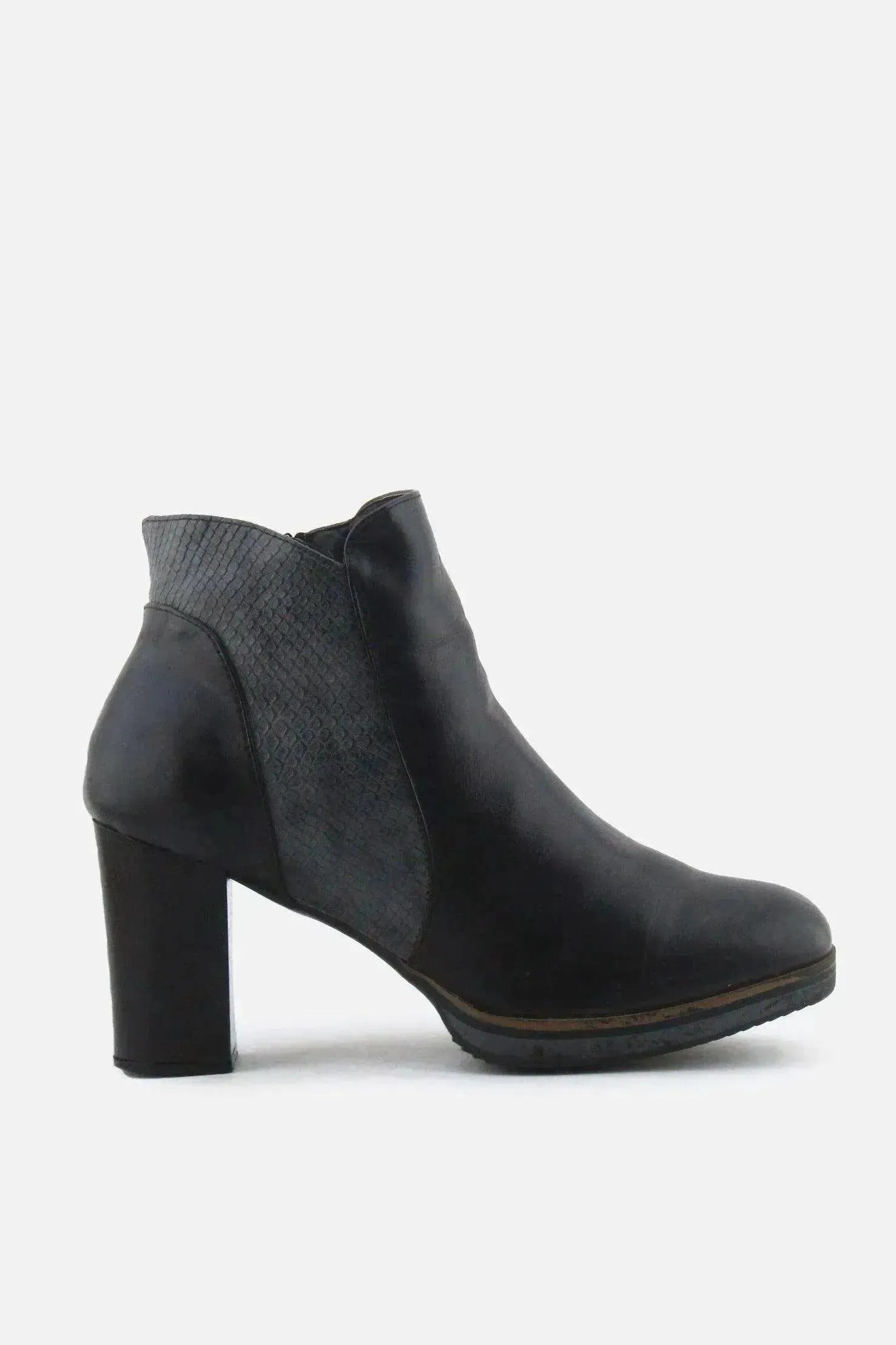 European Brand Zipper Block Ankle Boots | 100% Authentic Leather - sundaybazar