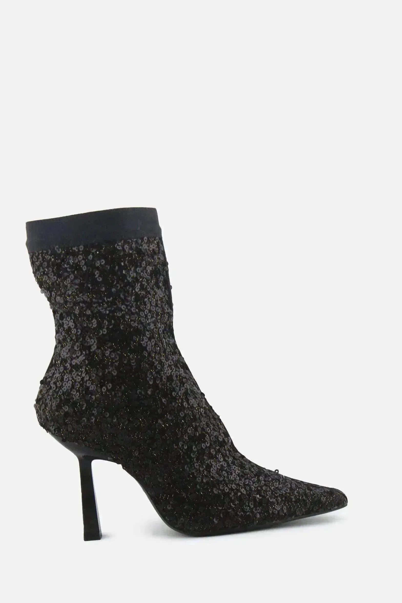Zara Zipper Stilettos Ankle Boots | Textile - sundaybazar