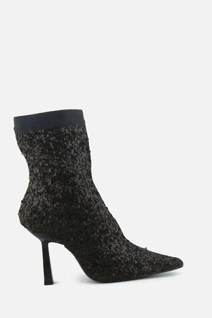 Zara Zipper Stilettos Ankle Boots | Textile - sundaybazar