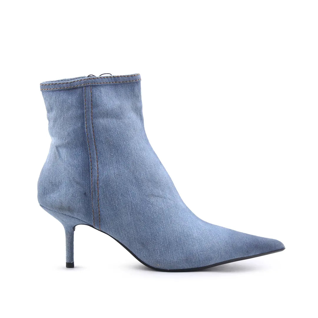 Zara Zipper Textile Ankle Boot