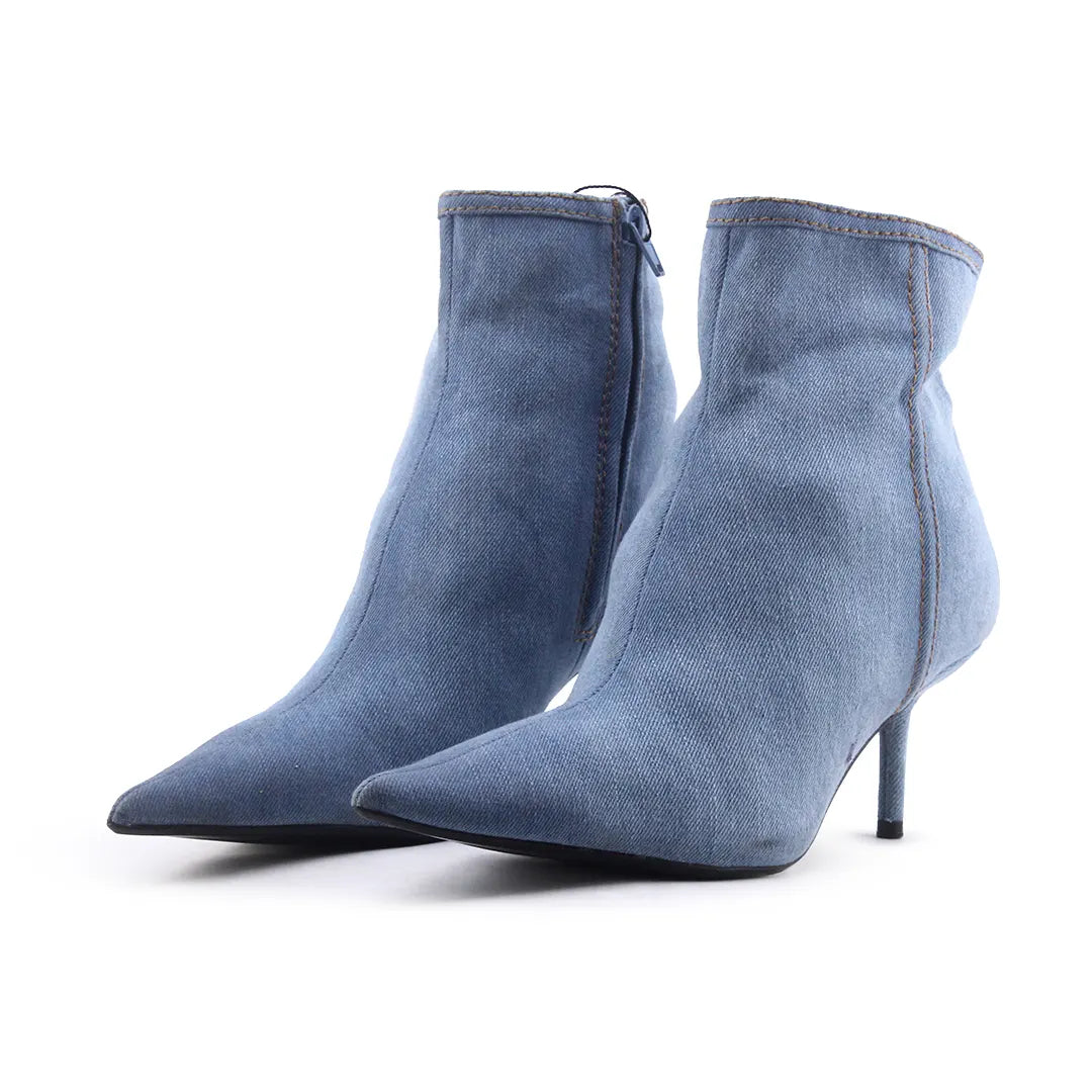 Zara Zipper Textile Ankle Boot