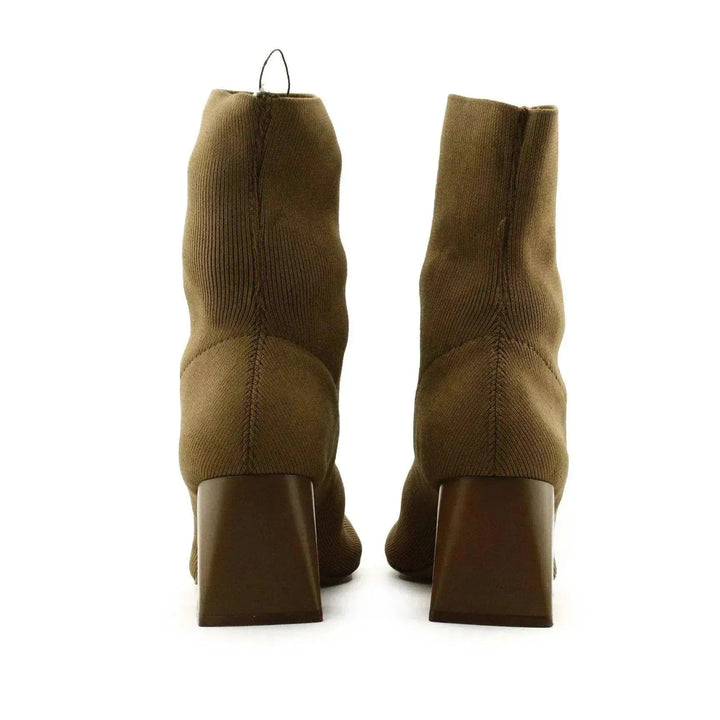 Lefties Block Heels Sock Boots | Suede - sundaybazar