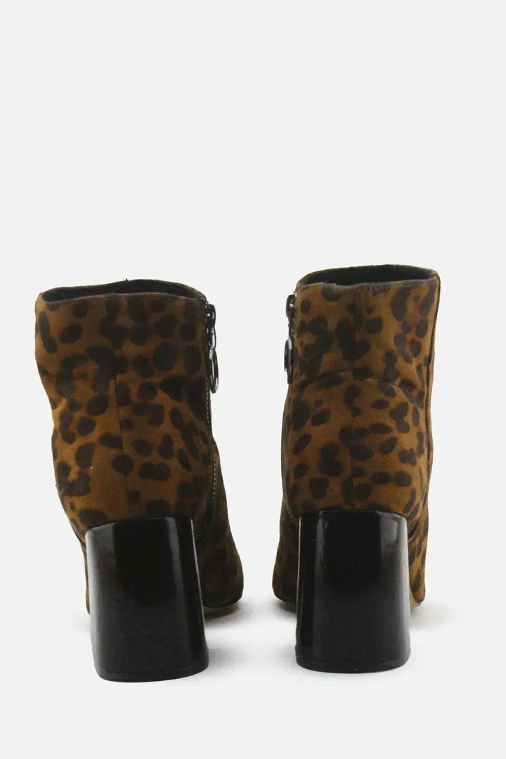 Stradivarius Zipper Block Ankle Boots | Suede - sundaybazar