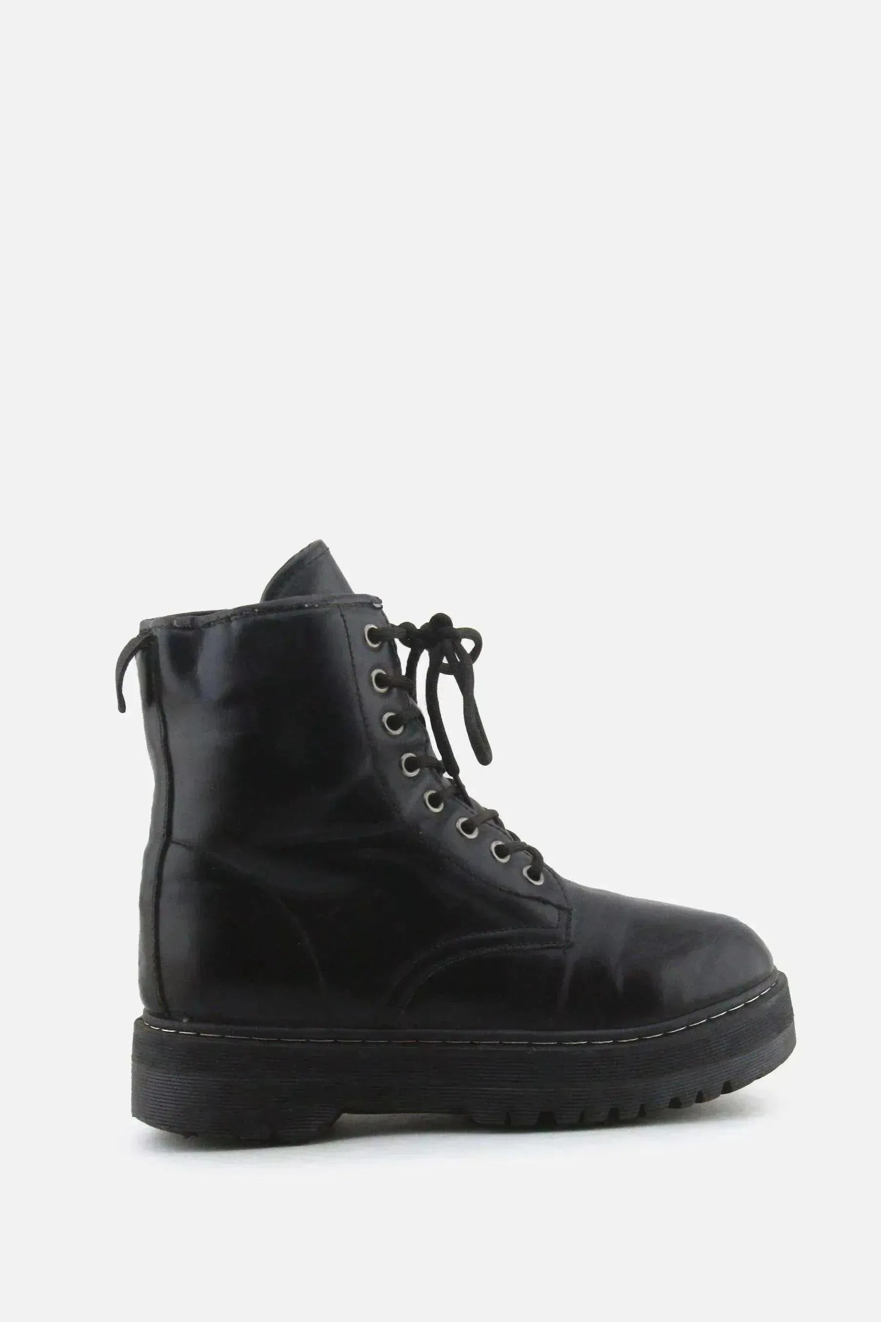 European Brand Zipper Laces Combat Ankle Boots | 100% Authentic Leather - sundaybazar