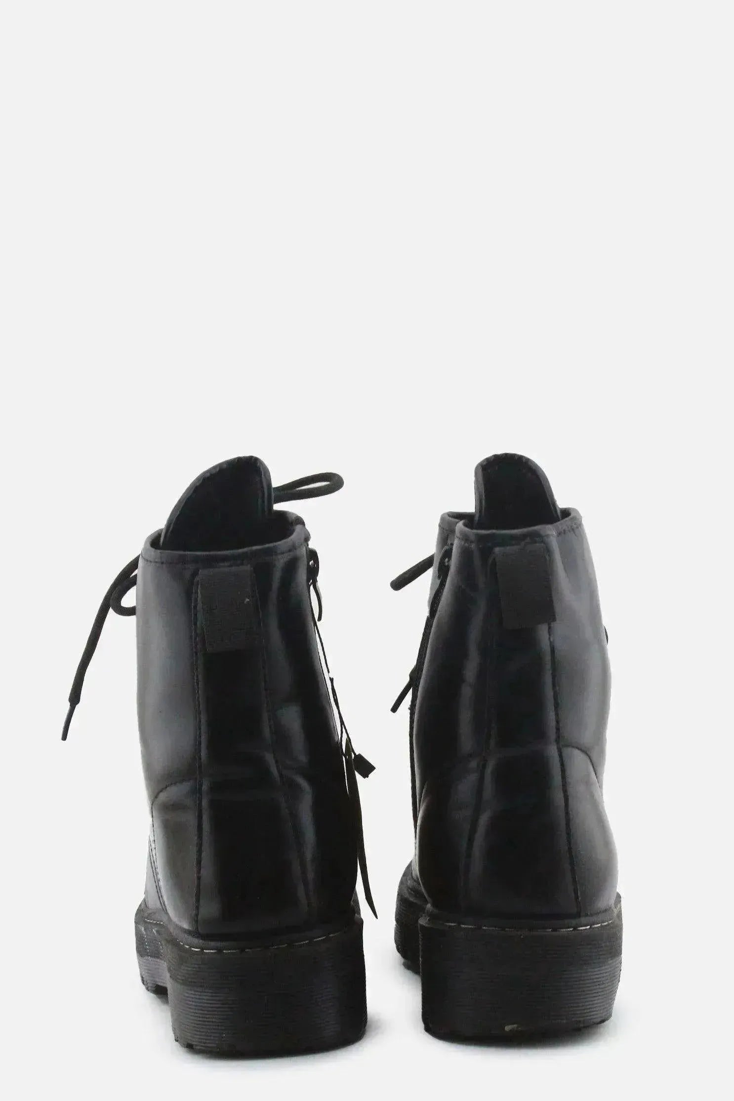European Brand Zipper Laces Combat Ankle Boots | 100% Authentic Leather - sundaybazar