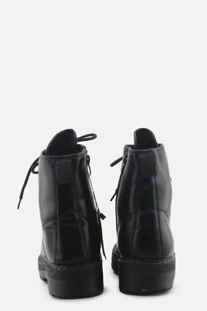 European Brand Zipper Laces Combat Ankle Boots | 100% Authentic Leather - sundaybazar
