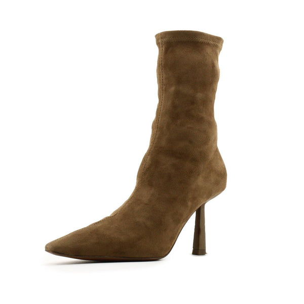 Zara Zipper Stilettos Heels Sock Boots | Suede