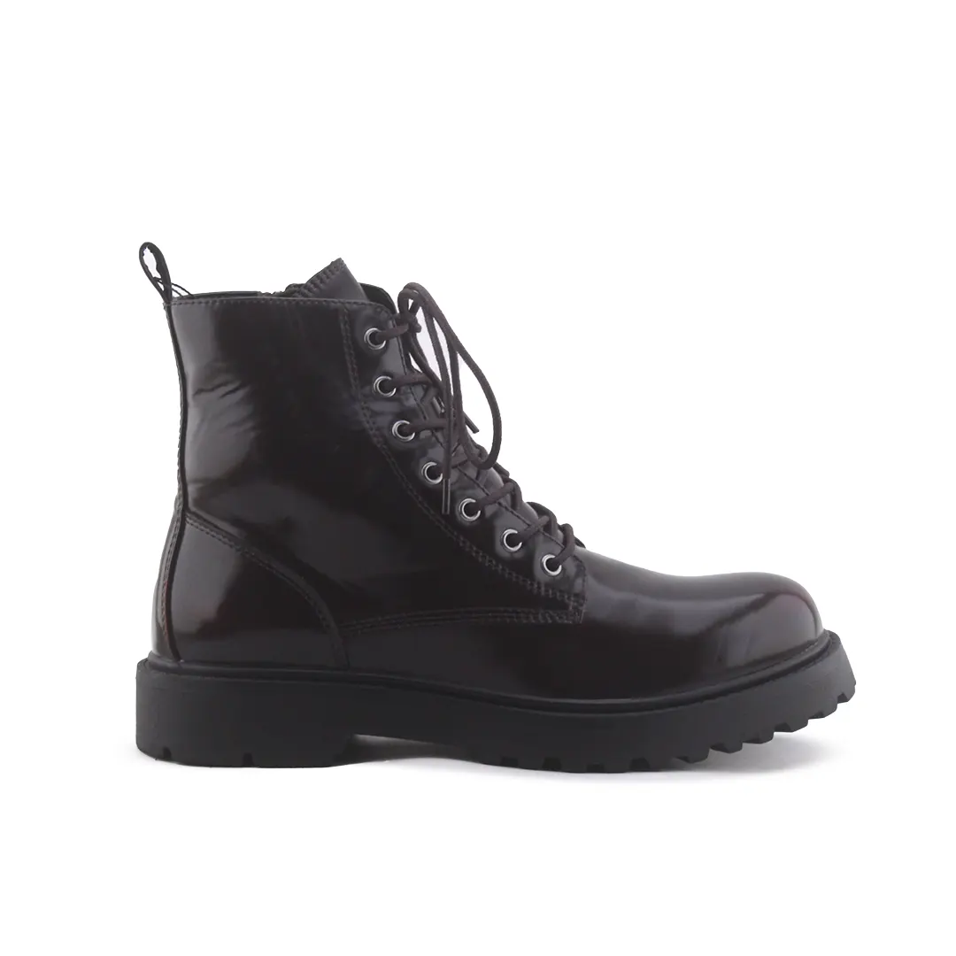 Pull & Bear Zipper Lace Up Ankle Boot | 100% Authentic Leather