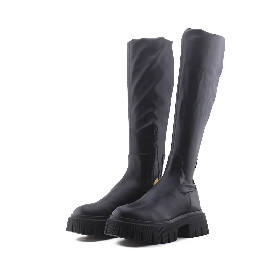 Zara Zipper Over The Knee Boot | 100% Authentic Leather